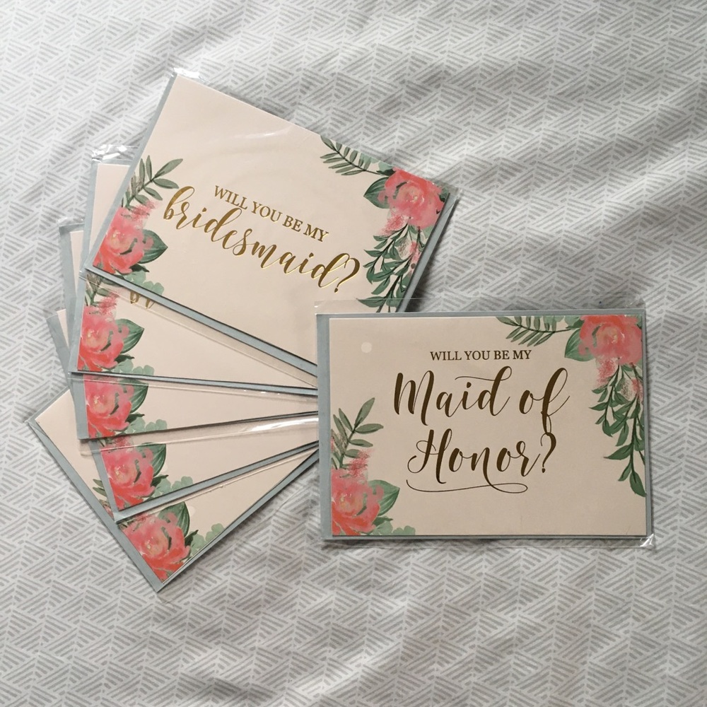 FREE w/$20 purchase! Bridesmaid cards!